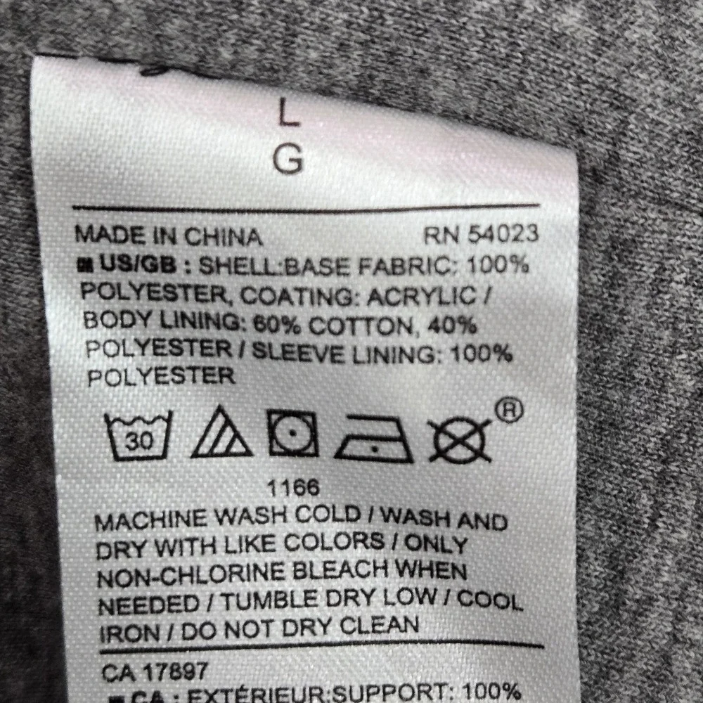 Banana Republic Men Jacket‎ L Gray Hooded